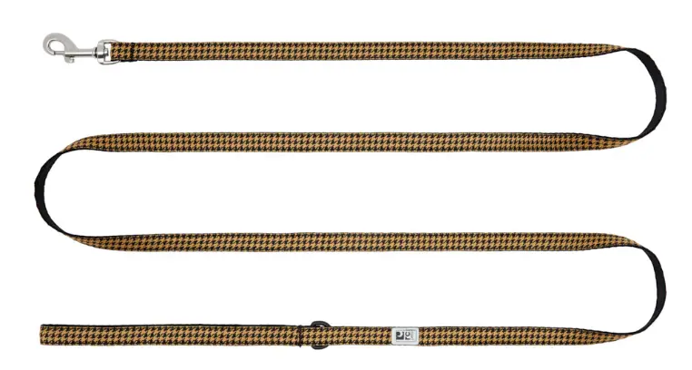 RC Pets Petite Laisse À Motifs Pied De Poule Caramel De 1/2x6