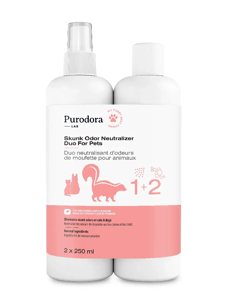 Purodora Lab Duo Shampoing et Neutralisant d'Odeurs de Moufette 237ml (2 Unités)