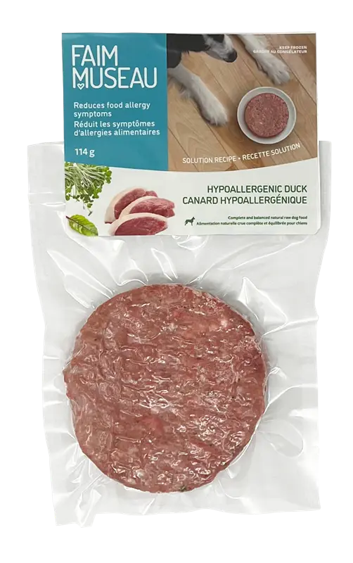 Faim Museau Médaillon Individuel Canard Hypoallergénitique 114g