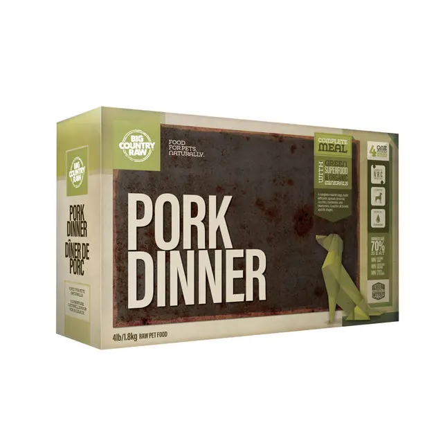 Big Country Raw Dîner De Porc 4lbs / 1.8kg