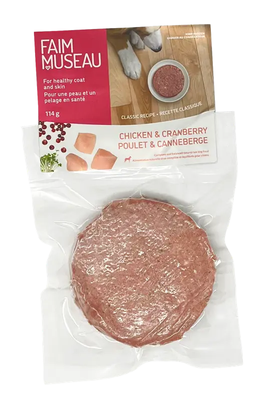 Faim Museau Médaillon Individuel Poulet et Canneberge 114g