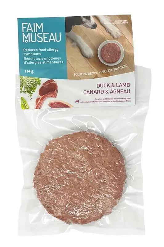 Faim Museau Médaillon Individuel Canard et Agneau 114g