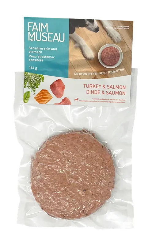 Faim Museau Médaillon Individuel Dinde et Saumon 114g
