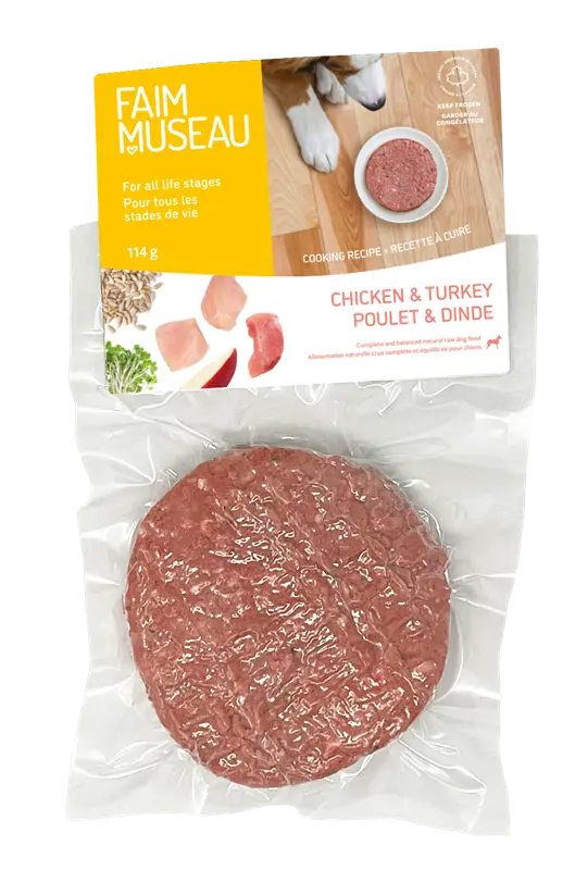 Faim Museau Médaillon Individuel Poulet et Dinde 114g