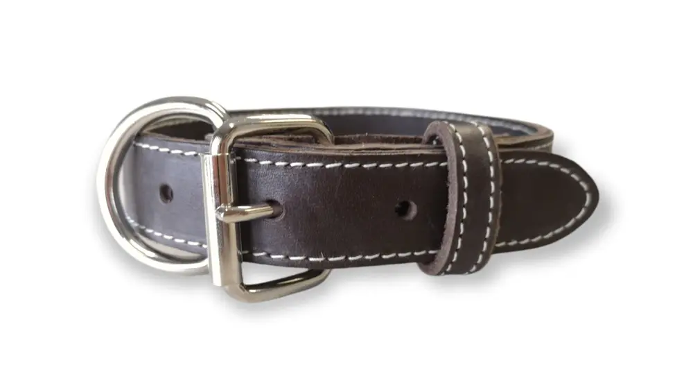 Lacets Arizona Collier Latigo de Cuir Double 1 1/4"x28" Brun