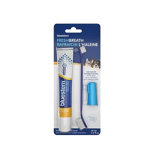 Bluestem Kit de Soins Bucco-Dentaires avec Dentifrice à Saveur de Poulet 70g