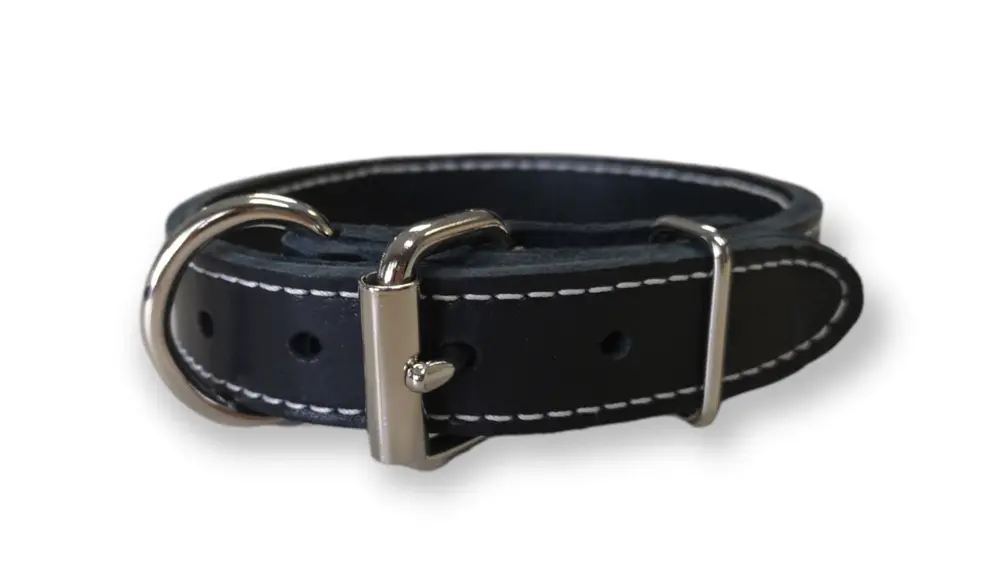 Lacets Arizona Collier Latigo Cuir Double 1 1/4"x28" Noir