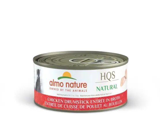 Almo Nature HQS Natural Chien Entrée de Cuisse de Poulet au Bouillon 156g