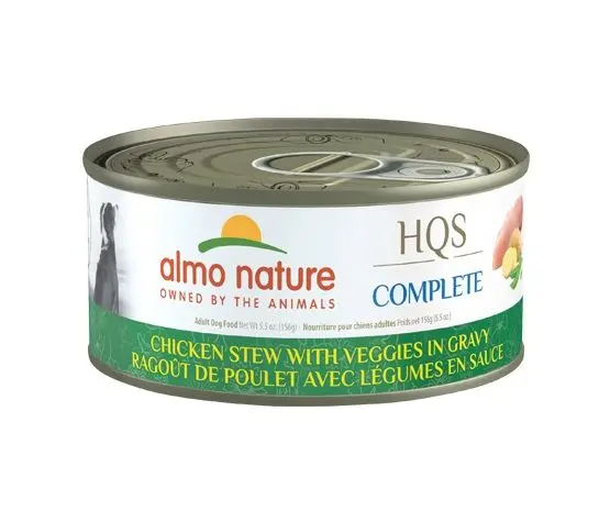 Almo Nature HQS Complete Chien Ragoût de Poulet avec Légumes en Sauce 156g