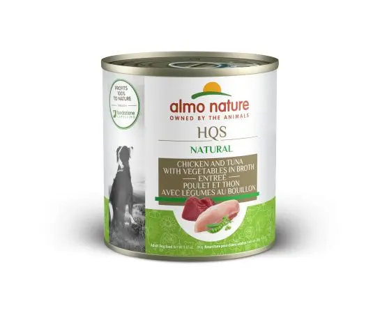 Almo Nature HQS Natural Chien Entrée de Poulet Et Thon Avec Légumes 280g
