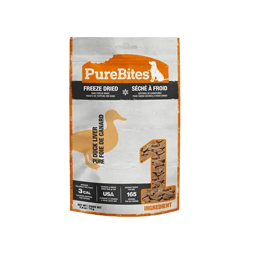 PureBites Chien Foie De Canard Séché à Froid 74g