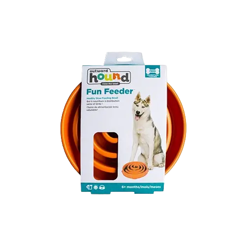 Outward Hound Bol Fun Feeder Orange