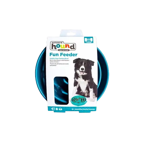 Outward Hound Bol Fun Feeder Bleu Sarcelle