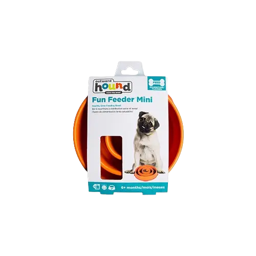 Outward Hound Fun Feeder Bowl-Mini Orange