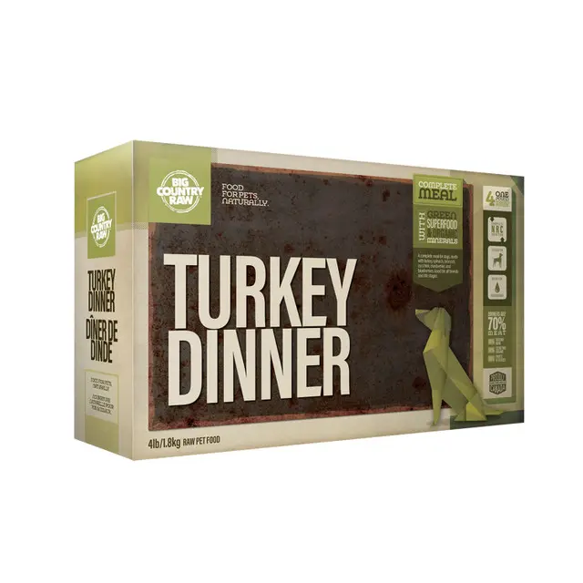 Cena de pavo crudo Big Country 4 libras / 1,8 kg