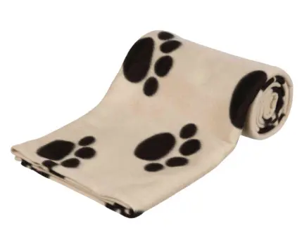 Trixie Barney Blanket 150x100cm – Beige with black paw pattern