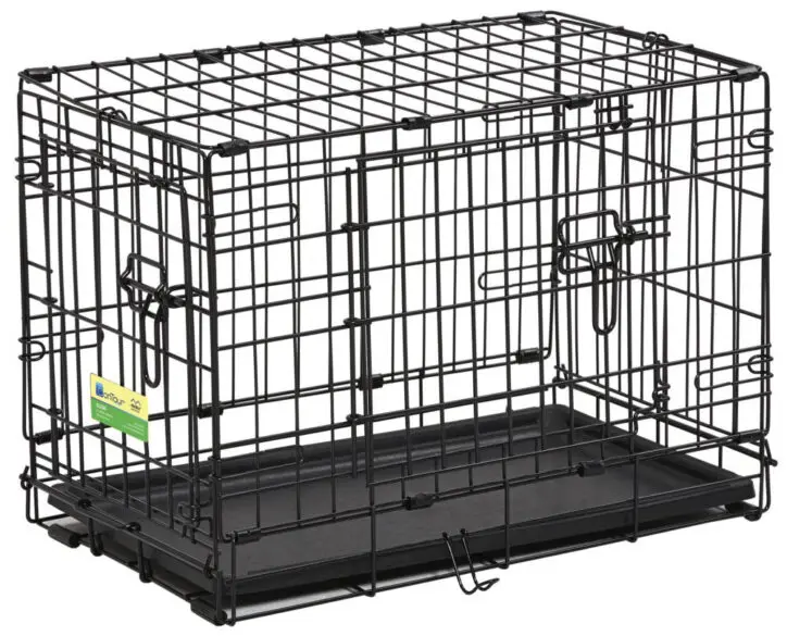Midwest Cage Contour 2 Portes 22″ Noir