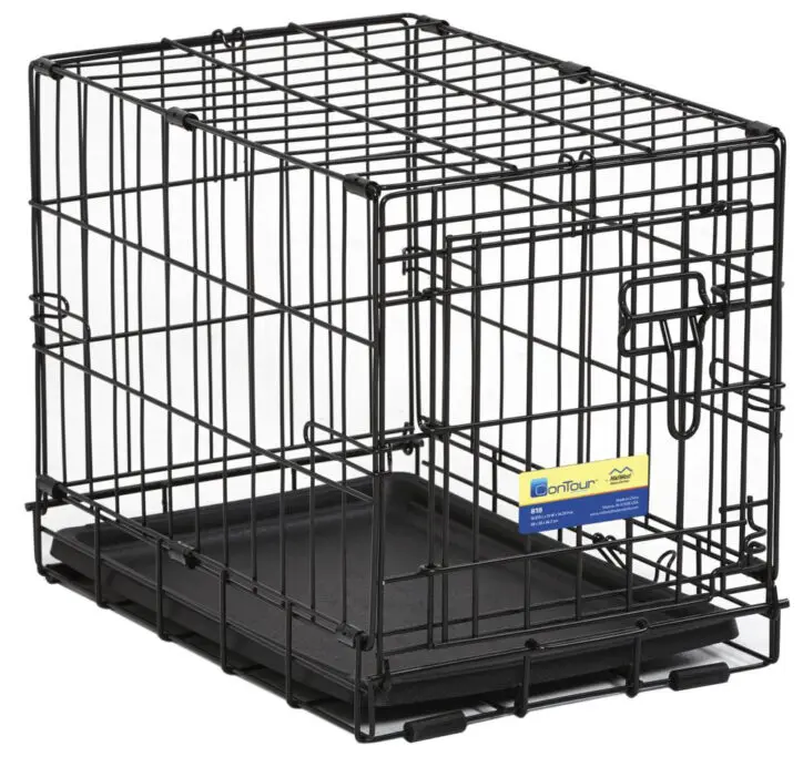 Midwest Cage Contour 1 Porte 18″ Noir