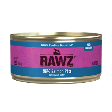 Rawz 96% Pâté au Saumon pour Chat 155g