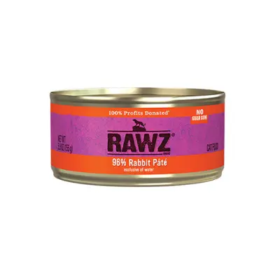 Rawz 96% Pâté au Lapin pour Chat 155g