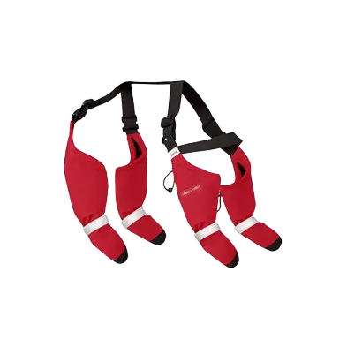 Canada Pooch Bottes à Bretelles Rouges Taille 1 Courte