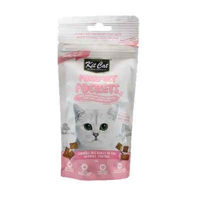 Kit Cat Purrfect Pockets Poulet Contrôle Des Boules De Poil 60g
