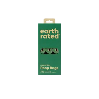 Earth Rated Poop Bags 315 Sacs (21 Rouleaux) Sans Parfum