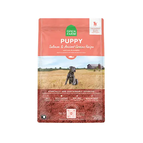 Open Farm Grains Anciens Chiot Saumon et Patate Douce 22lbs / 9.97kg