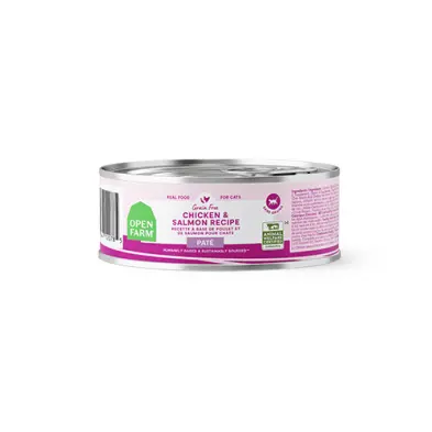 Open Farm Pâté au Poulet et Saumon pour Chat 150g