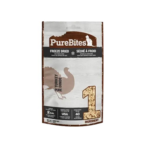 Purebites Chat Poitrine de Dinde Séchée à Froid 26g