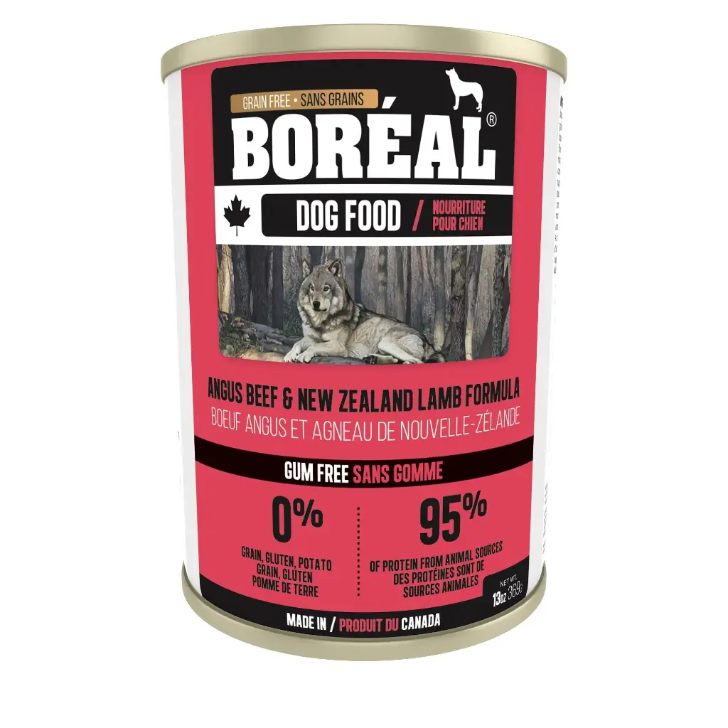 Boréal Conserve Pour Chien, Boeuf Angus & Agneau de Nouvelle-Zélande 369g
