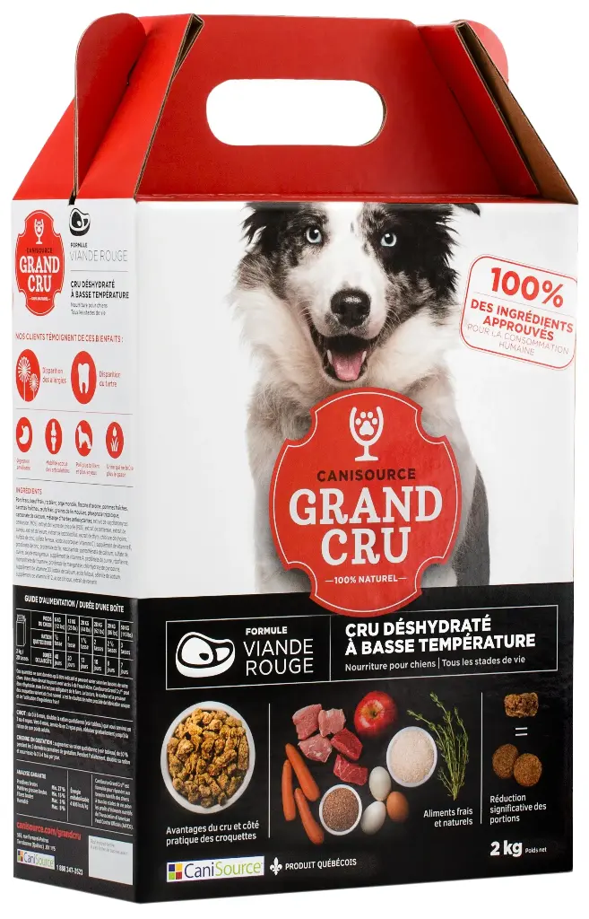 CaniSource Grand Cru Pour Chien Viande Rouge Porc & Boeuf 4.4lbs / 2kg