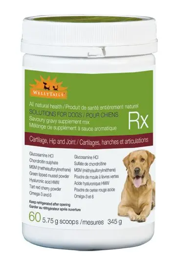 WellyTails Supplément pour Cartilages Hanches Et Articulations Pour Chien 345g