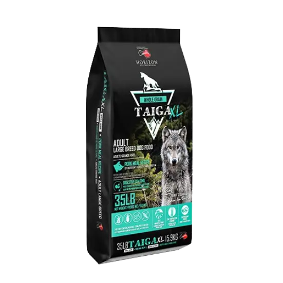 Horizon Taiga Grains Entiers Chien Grande Race XL Porc 35lbs / 15.9kg