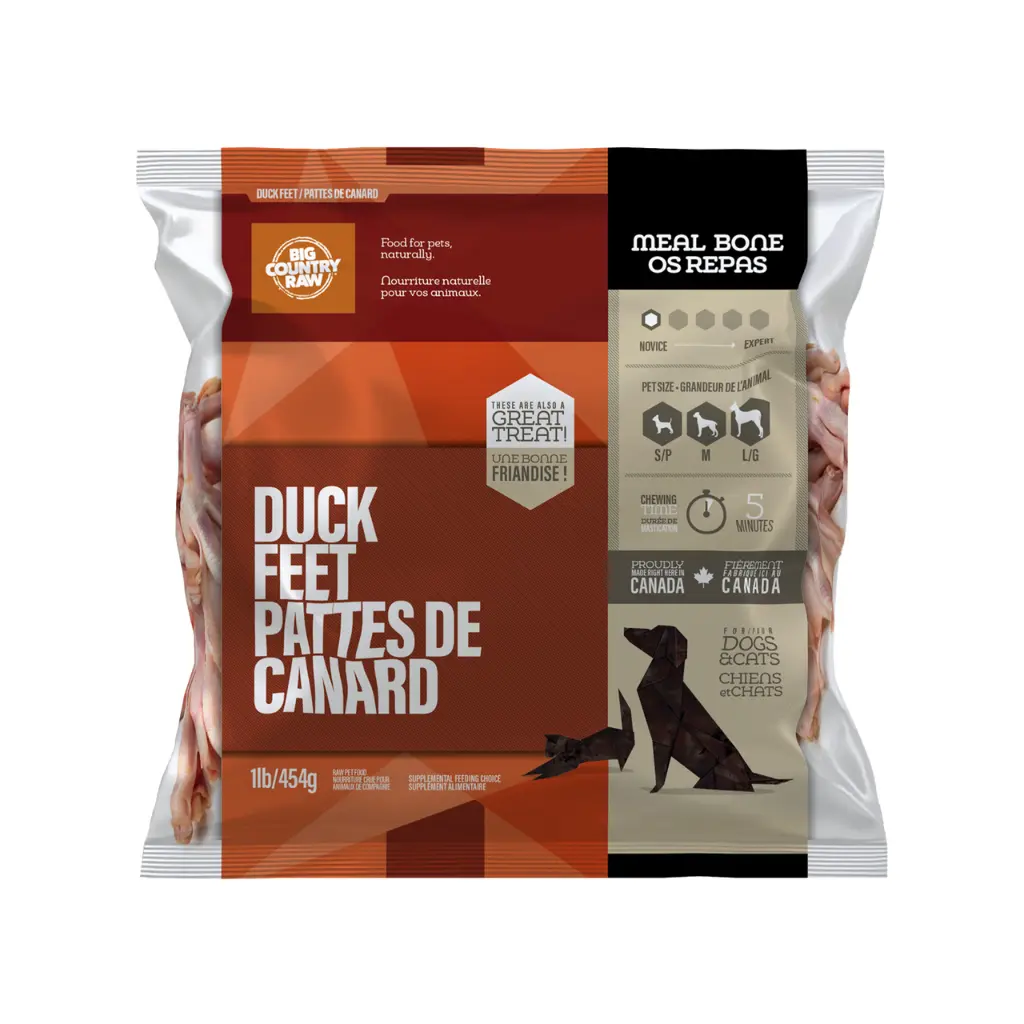 Big Country Raw Pattes de Canard 1lb / 454g