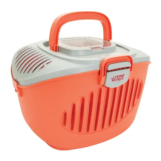 Living World Transport Crate L/L 36 x 28 25cm (Salmon Pink)
